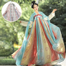 婉妝齊胸襦裙雪紡漢服套裝仙女中華少女夢幻漢風中國風-吉兒龐克